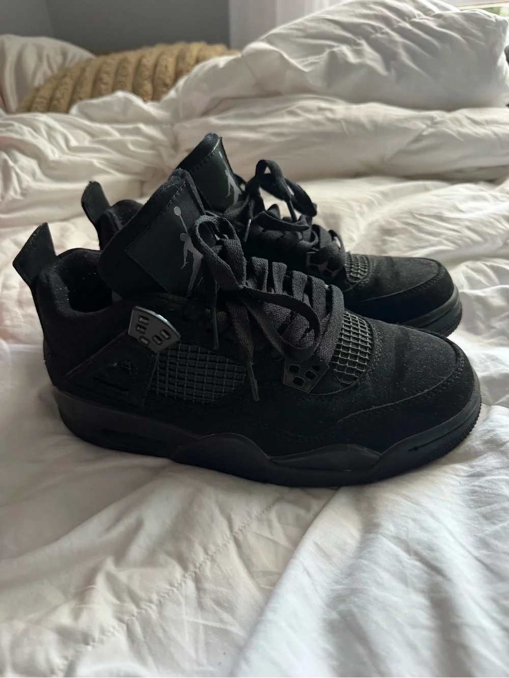 Jordan Mens Black Cat Sneakers